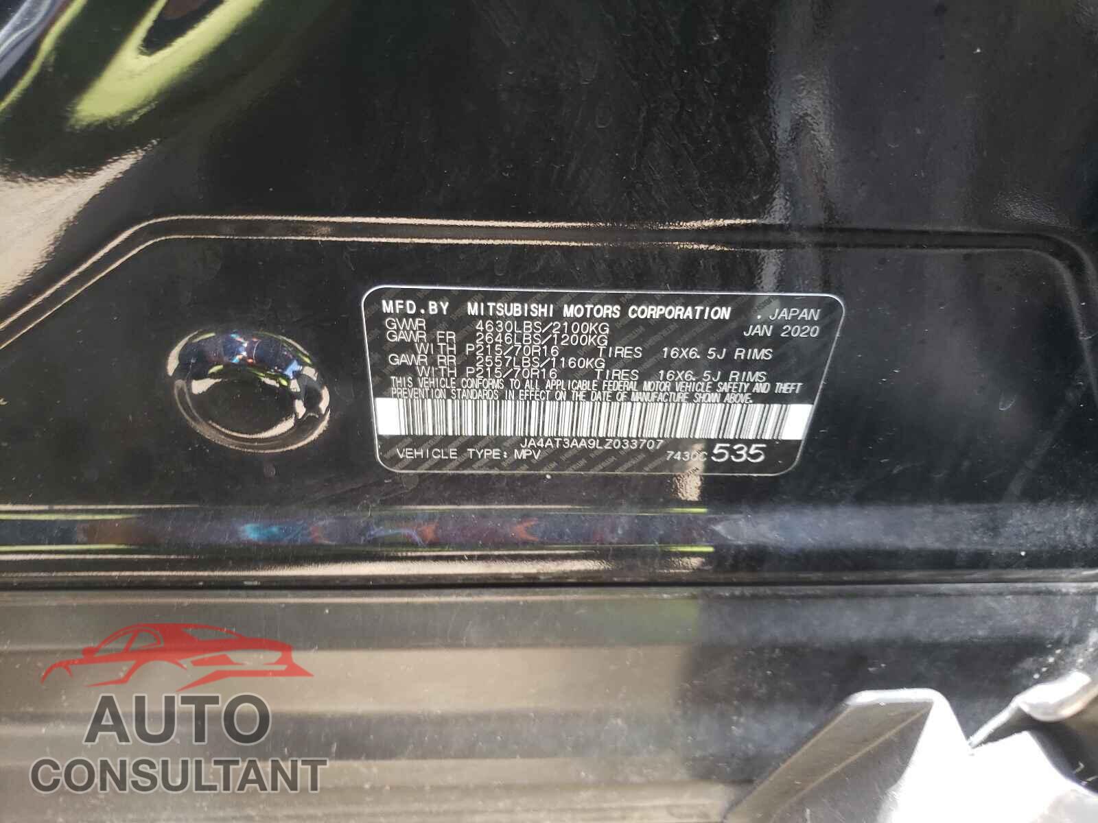 MITSUBISHI ECLIPSE 2020 - JA4AT3AA9LZ033707