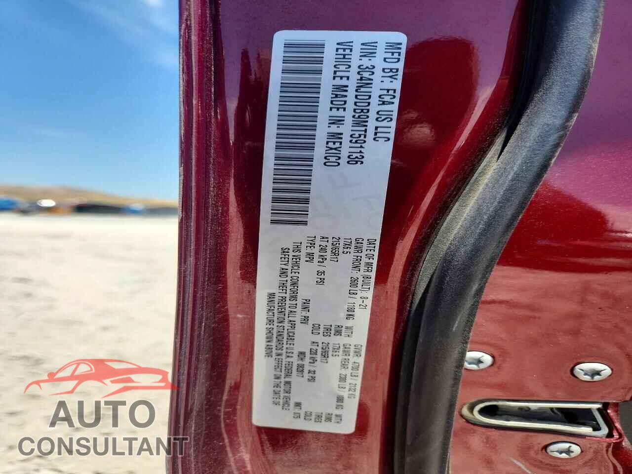 JEEP COMPASS 2021 - 3C4NJDDB9MT591136