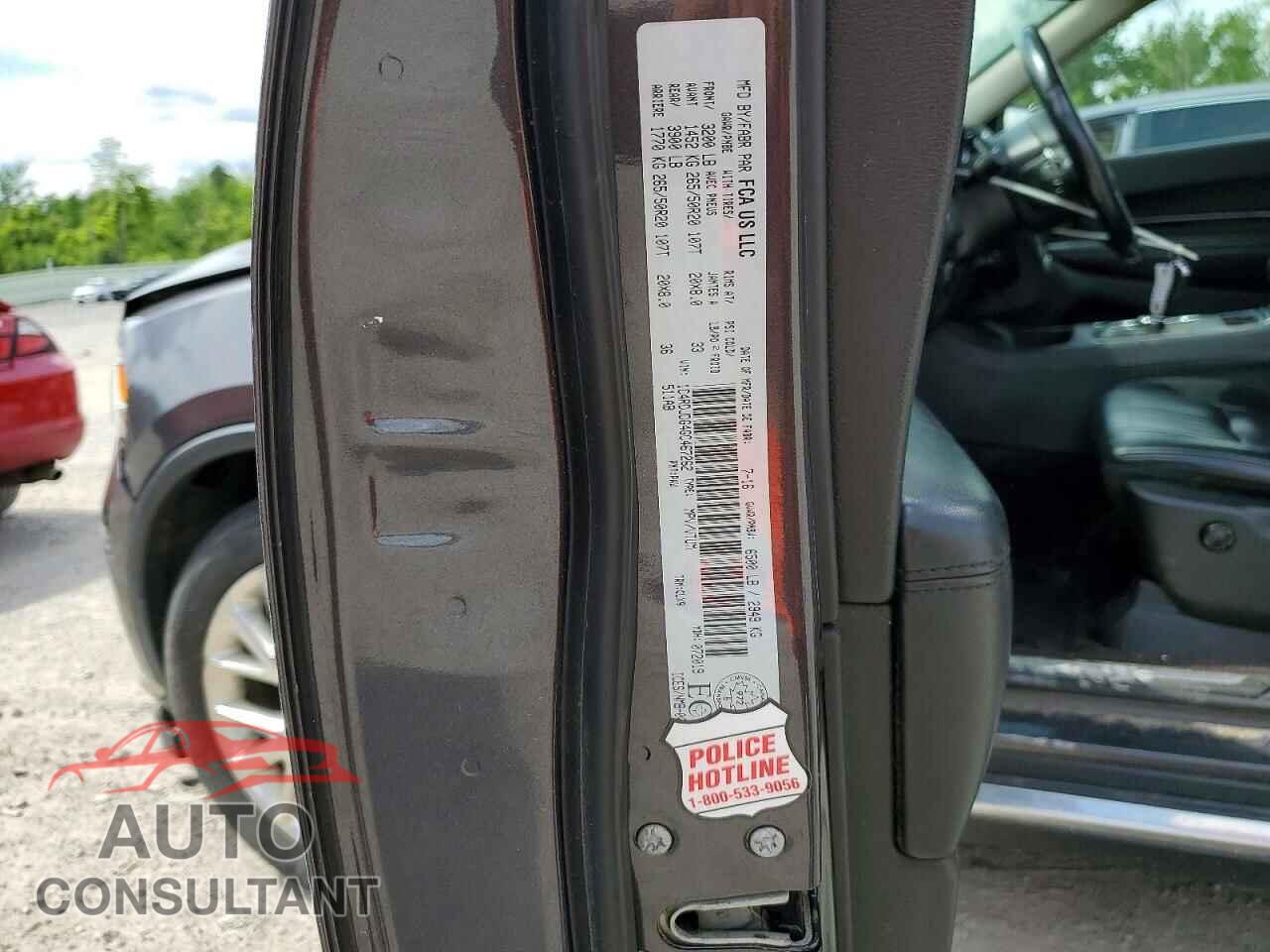 DODGE DURANGO 2016 - 1C4RDJDG4GC467262