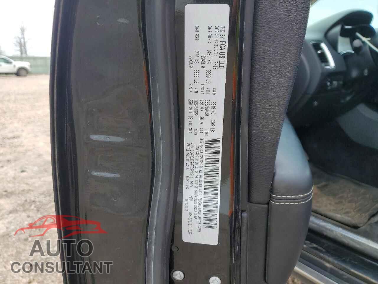 DODGE DURANGO 2015 - 1C4RDJEG4FC921541