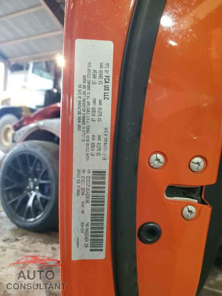 DODGE CHALLENGER 2018 - 2C3CDZFJ0JH228166