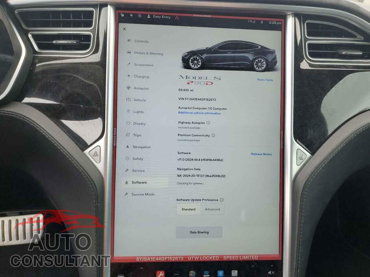 TESLA MODEL S 2016 - 5YJSA1E44GF152673