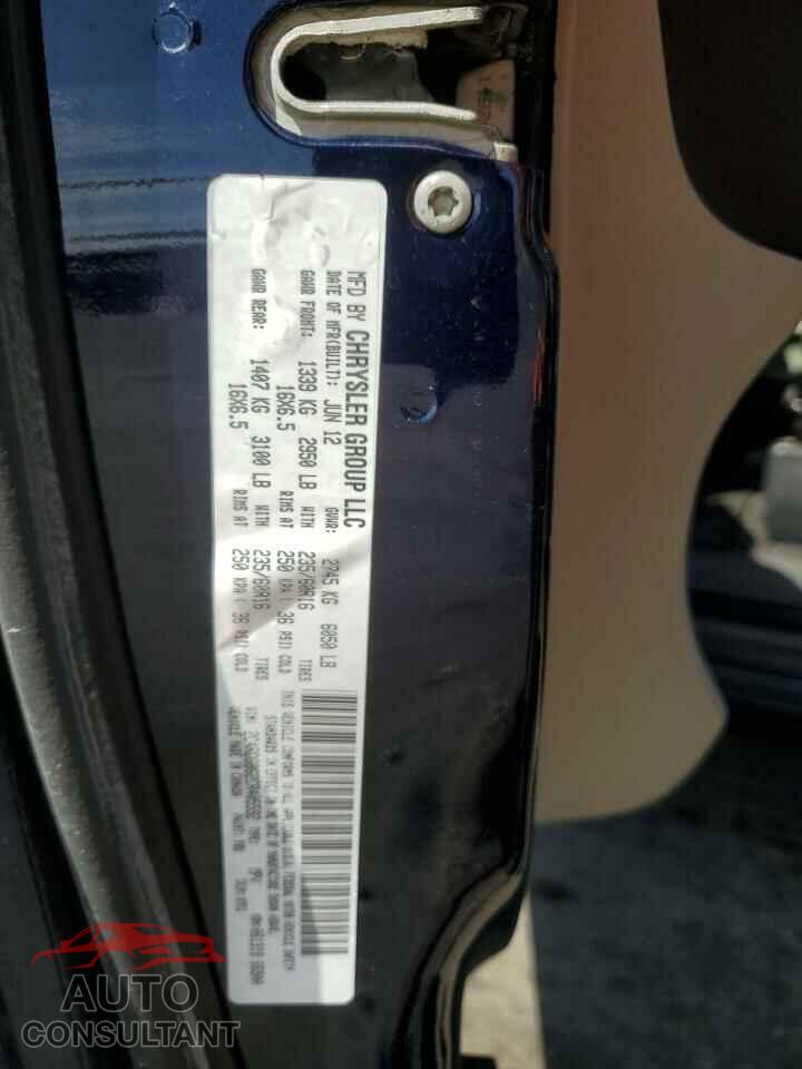 DODGE CARAVAN 2012 - 2C4RDGBG2CR405592