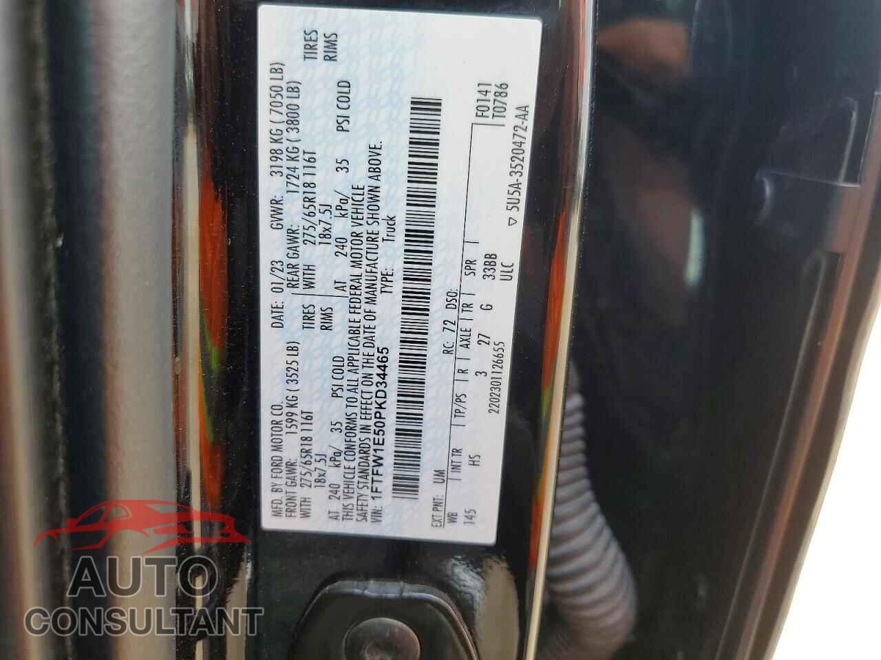 FORD F150 2023 - 1FTFW1E50PKD34465