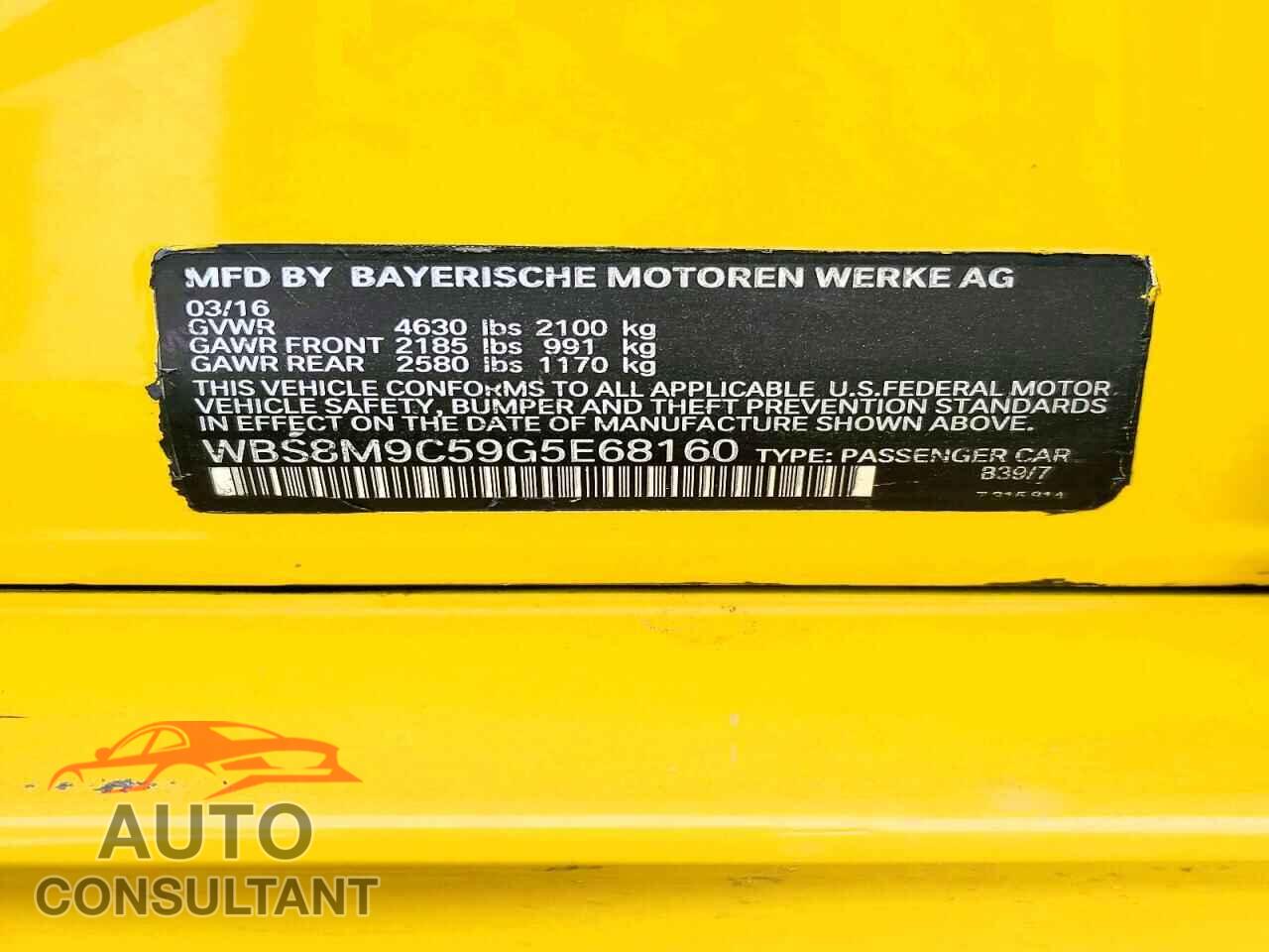BMW M3 2016 - WBS8M9C59G5E68160