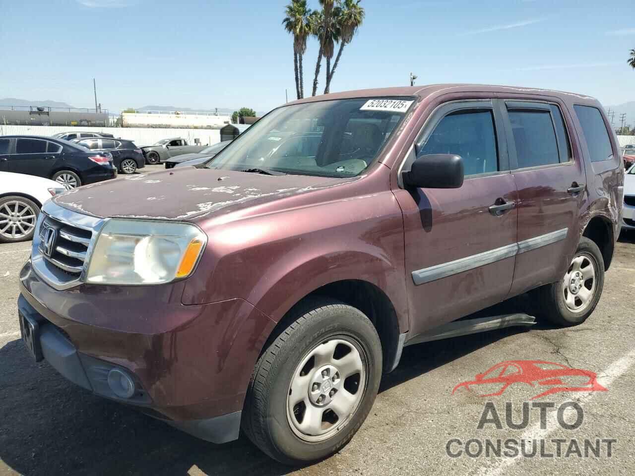 HONDA PILOT 2013 - 5FNYF3H23DB029007