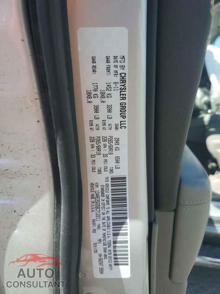 DODGE DURANGO 2011 - 1D4RE2GG5BC712211