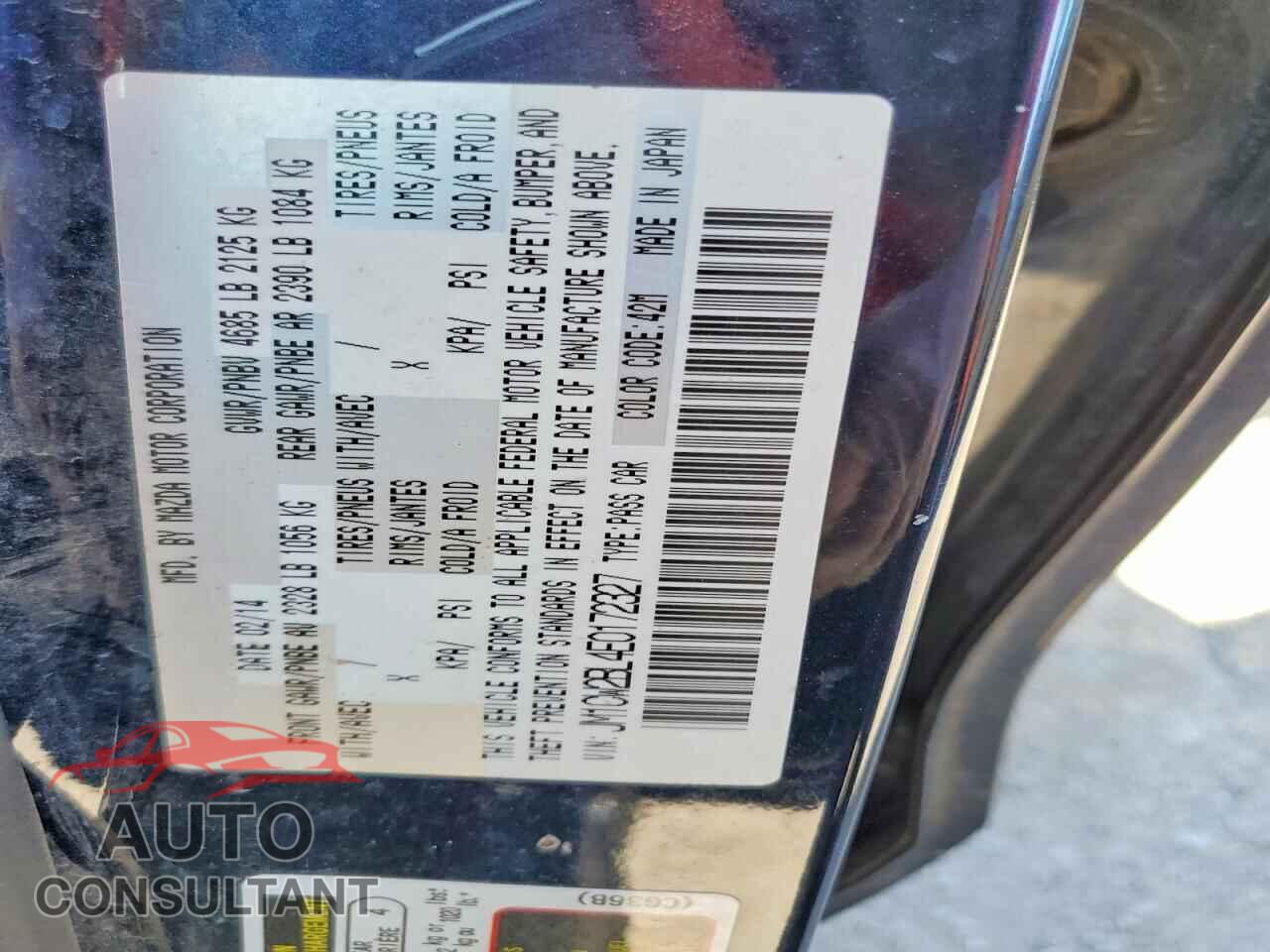 MAZDA 5 2014 - JM1CW2BL4E0172327