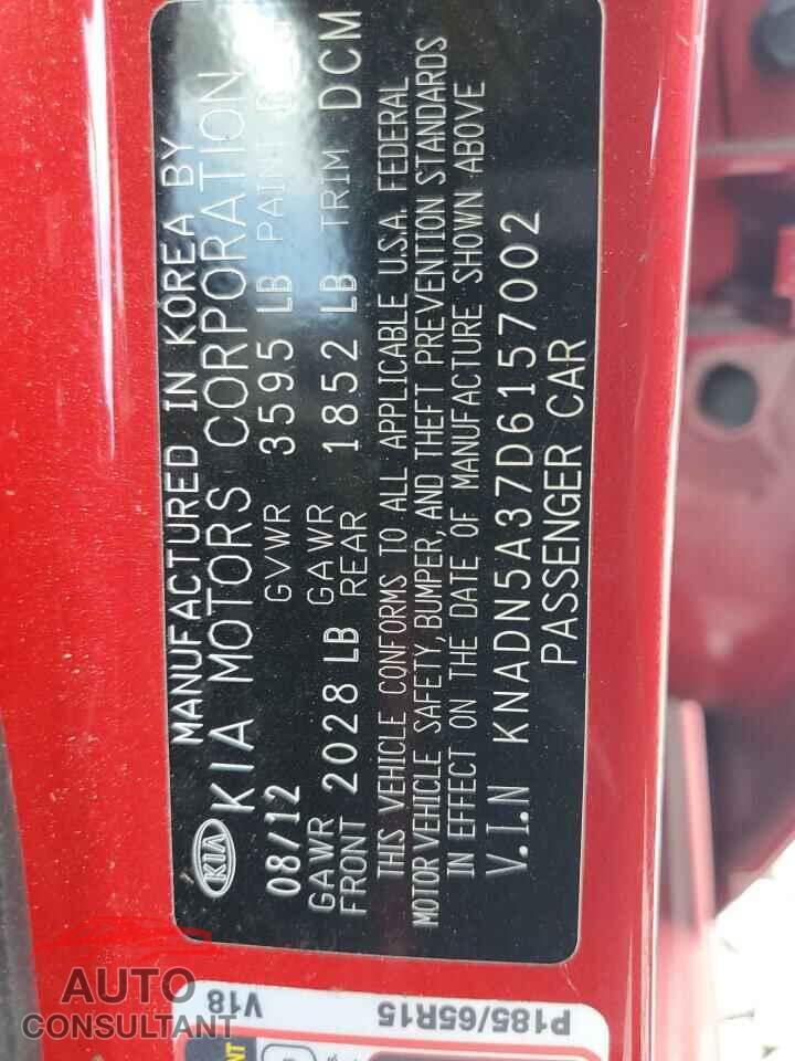 KIA RIO 2013 - KNADN5A37D6157002