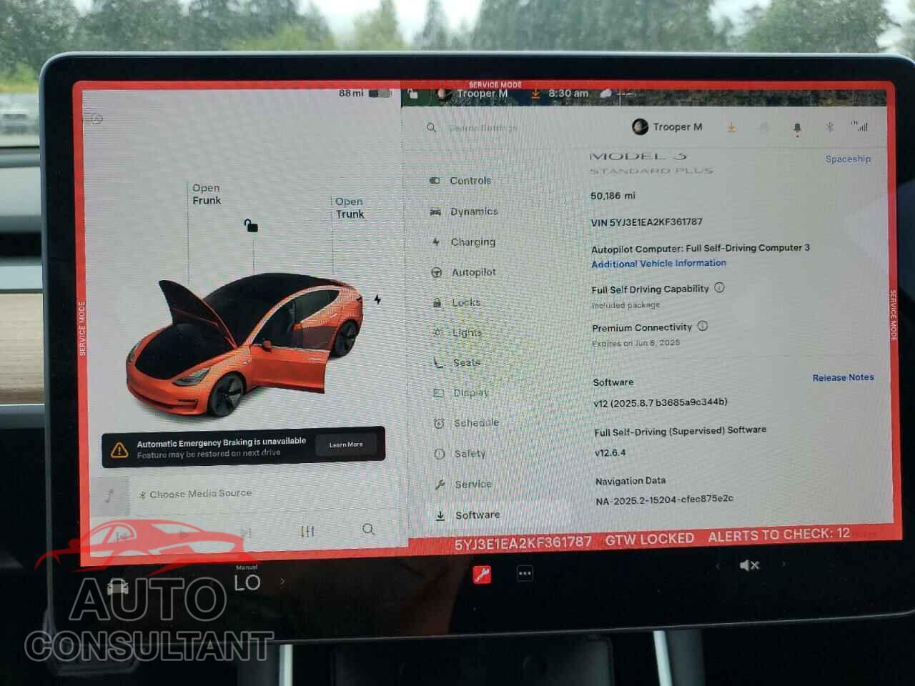 TESLA MODEL 3 2019 - 5YJ3E1EA2KF361787