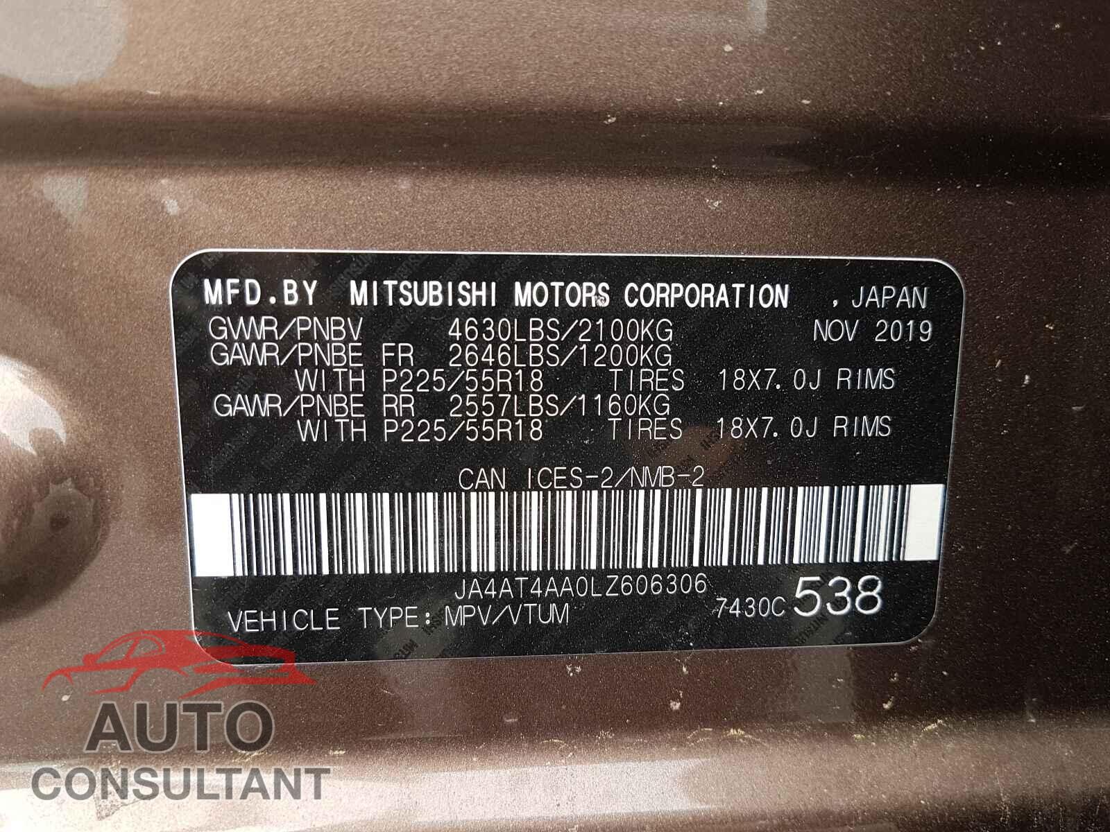 MITSUBISHI ECLIPSE 2020 - JA4AT4AA0LZ606306