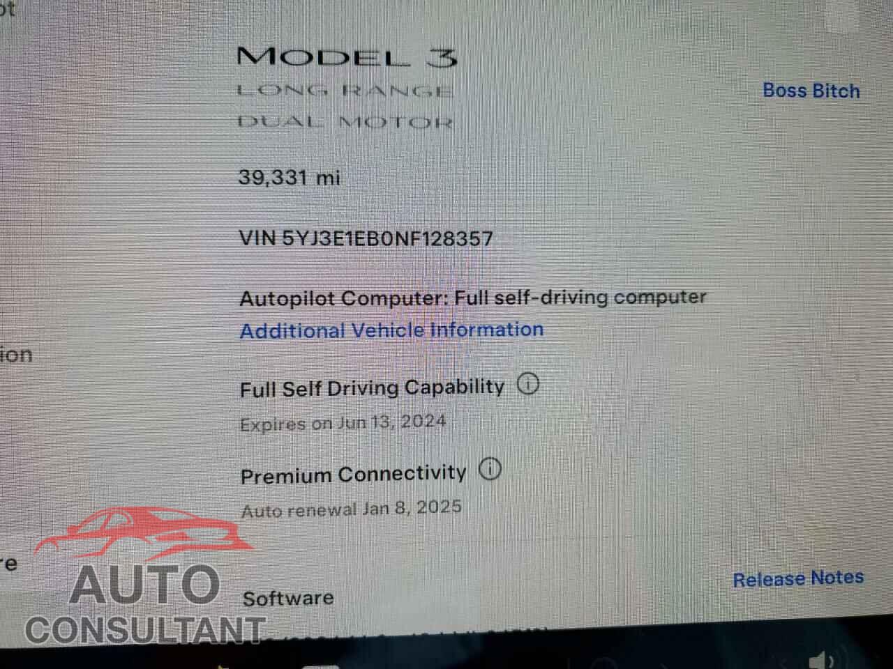 TESLA MODEL 3 2022 - 5YJ3E1EB0NF128357