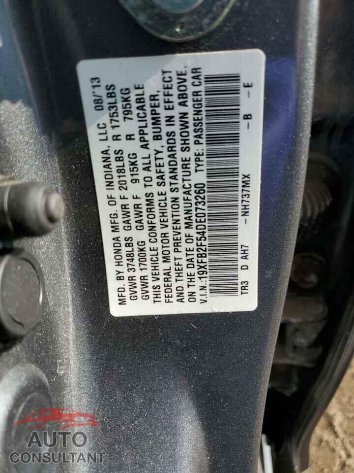 HONDA CIVIC 2013 - 19XFB2F54DE073260