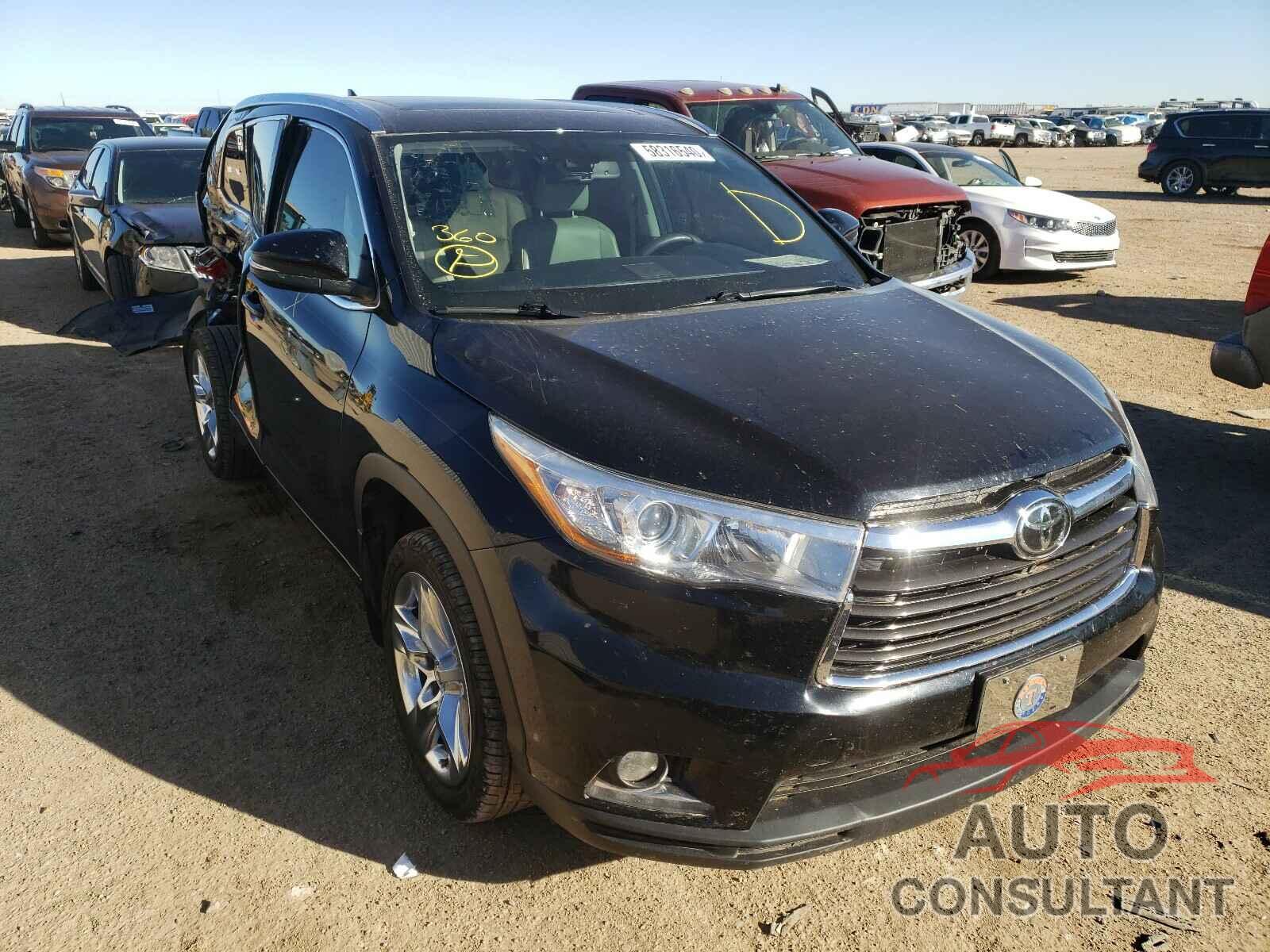 TOYOTA HIGHLANDER 2016 - 5TDDKRFH5GS227902