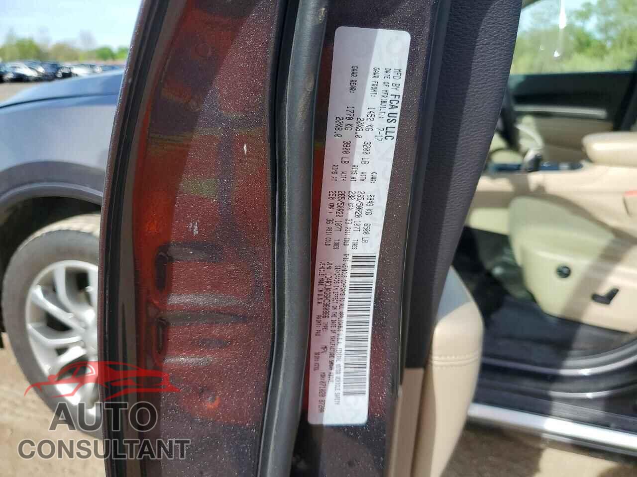 DODGE DURANGO 2017 - 1C4RDJAG6HC960866