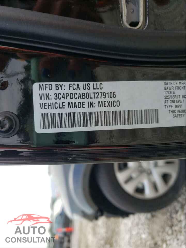 DODGE JOURNEY 2020 - 3C4PDCAB0LT279106
