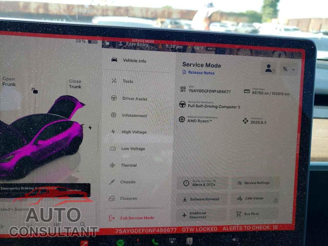 TESLA MODEL Y 2022 - 7SAYGDEF0NF486677