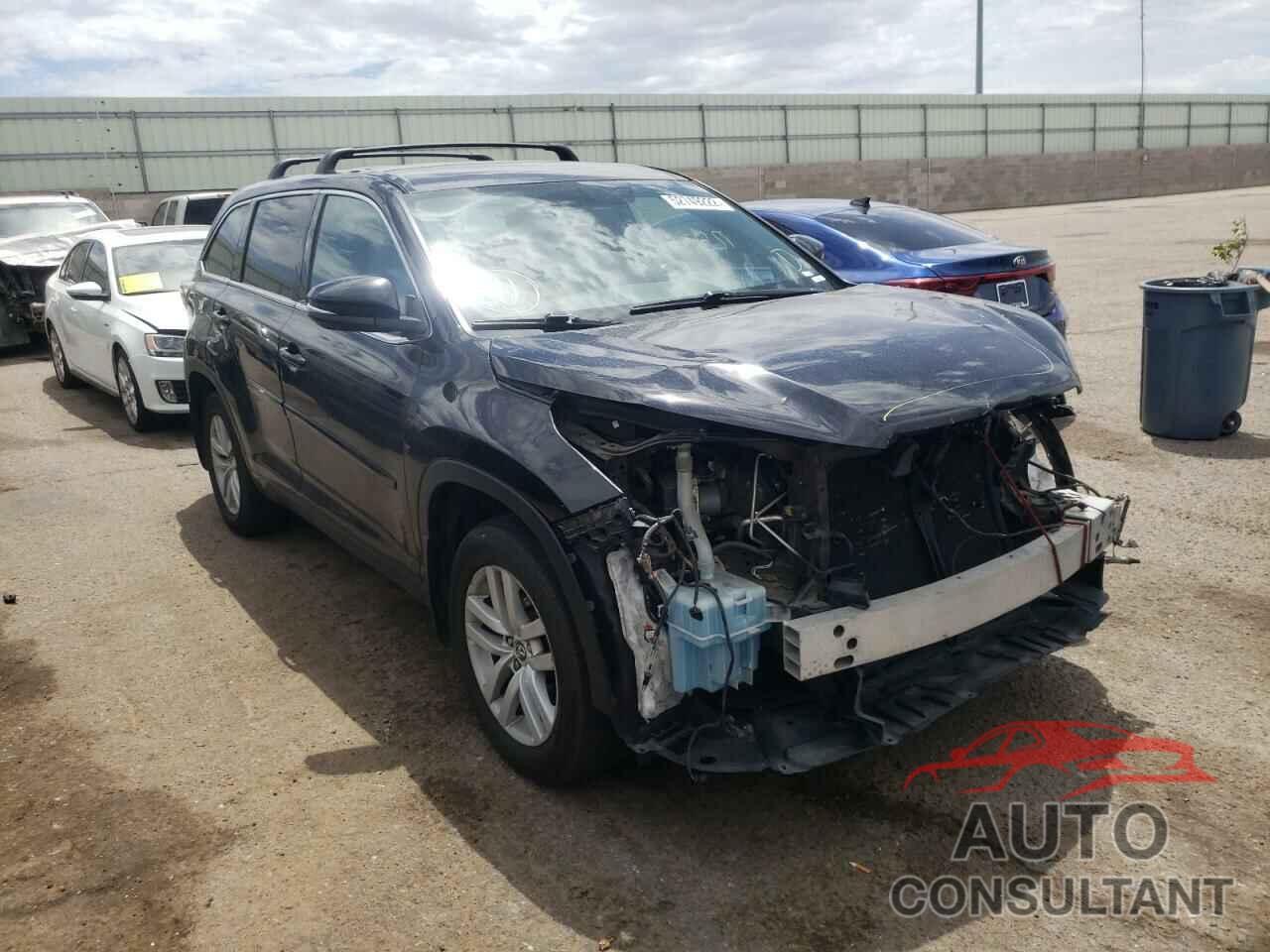TOYOTA HIGHLANDER 2016 - 5TDBKRFH0GS257459