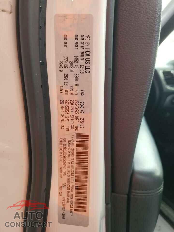 DODGE DURANGO 2019 - 1C4RDJDG3KC633277