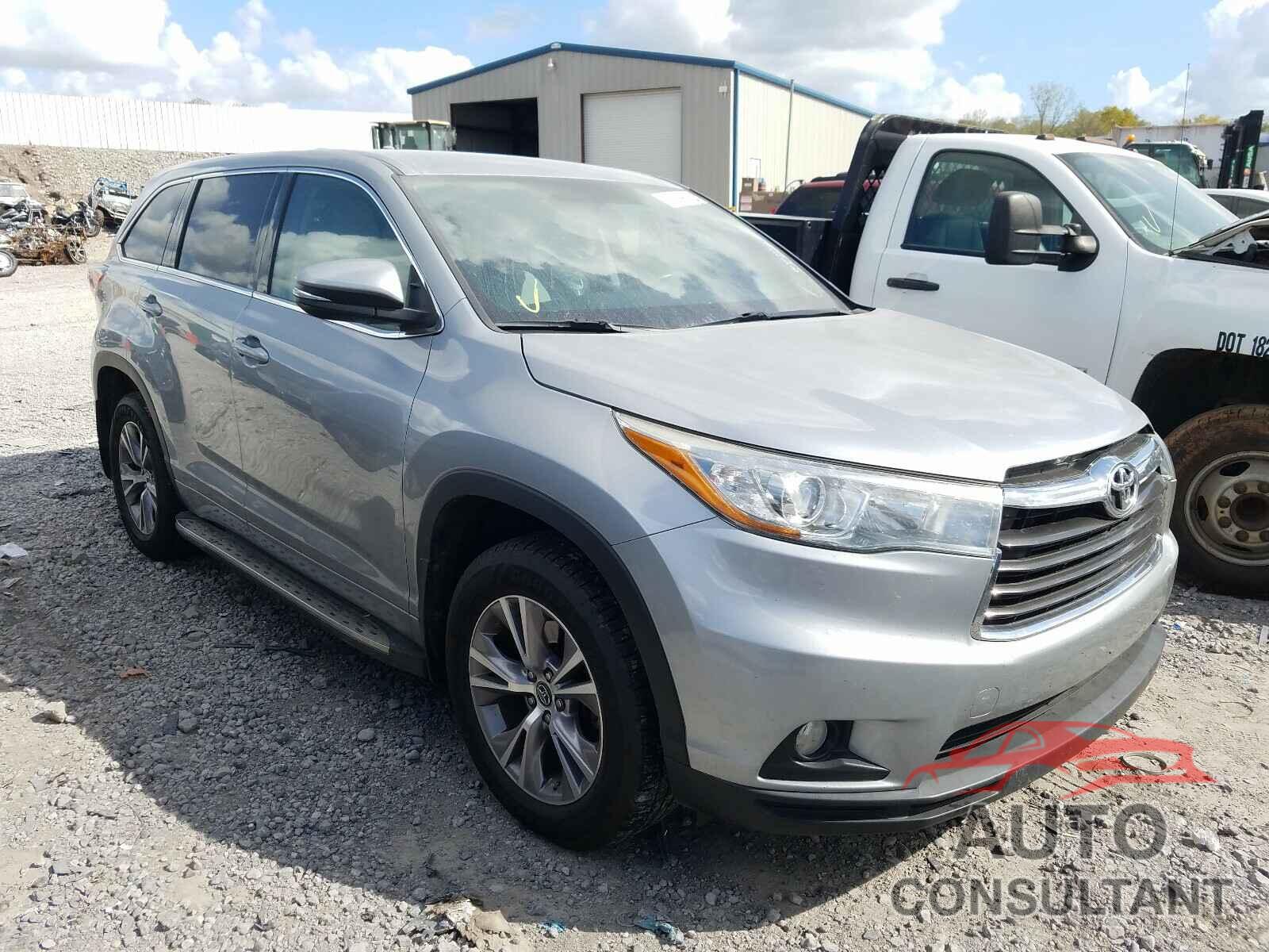 TOYOTA HIGHLANDER 2016 - 5TDZKRFH1GS149771
