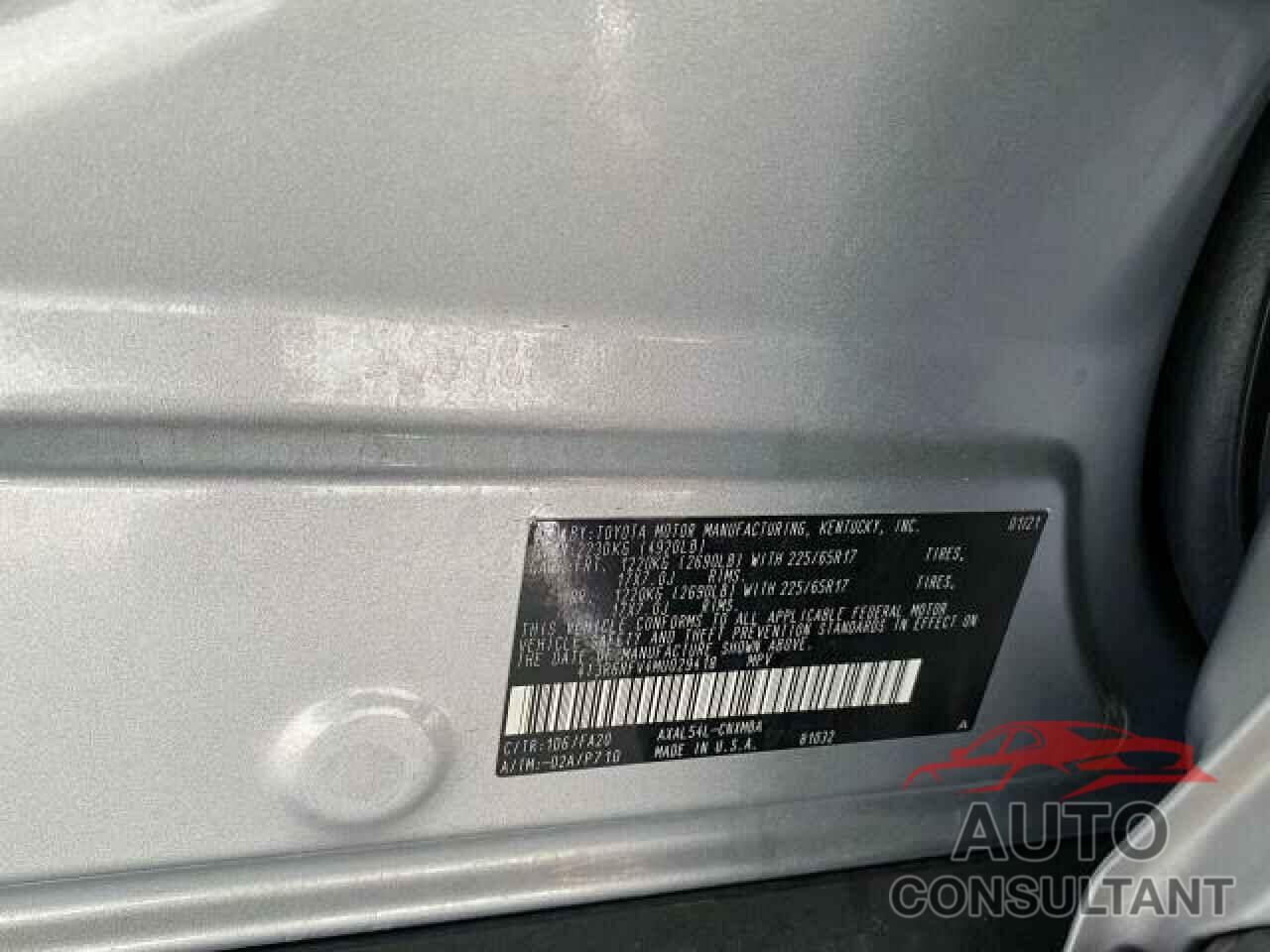 TOYOTA RAV4 2021 - 4T3R6RFV4MU029418