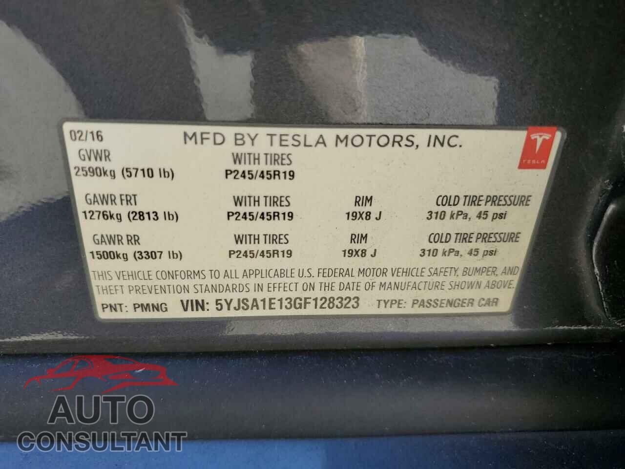 TESLA MODEL S 2016 - 5YJSA1E13GF128323