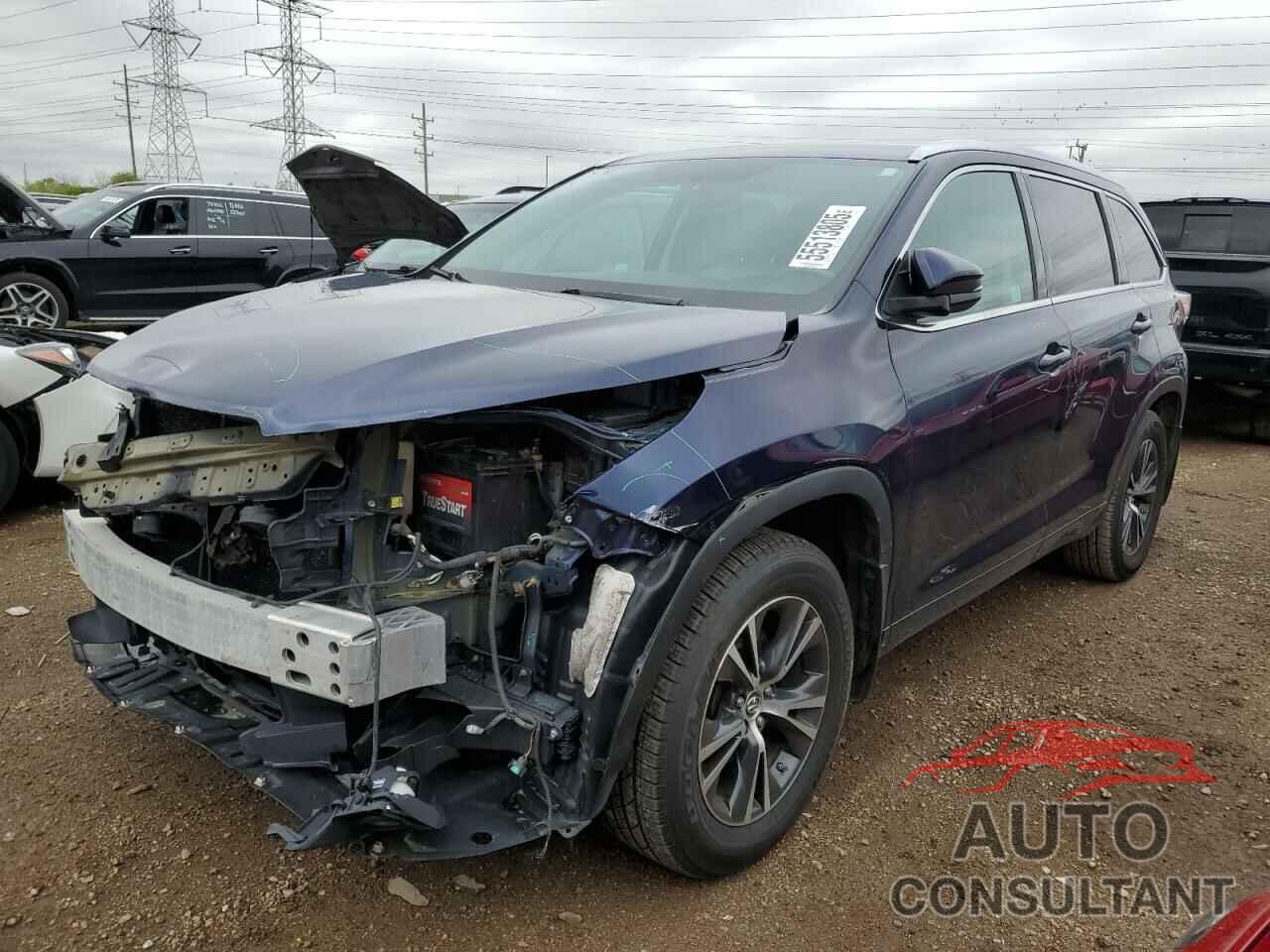 TOYOTA HIGHLANDER 2016 - 5TDJKRFH6GS246705
