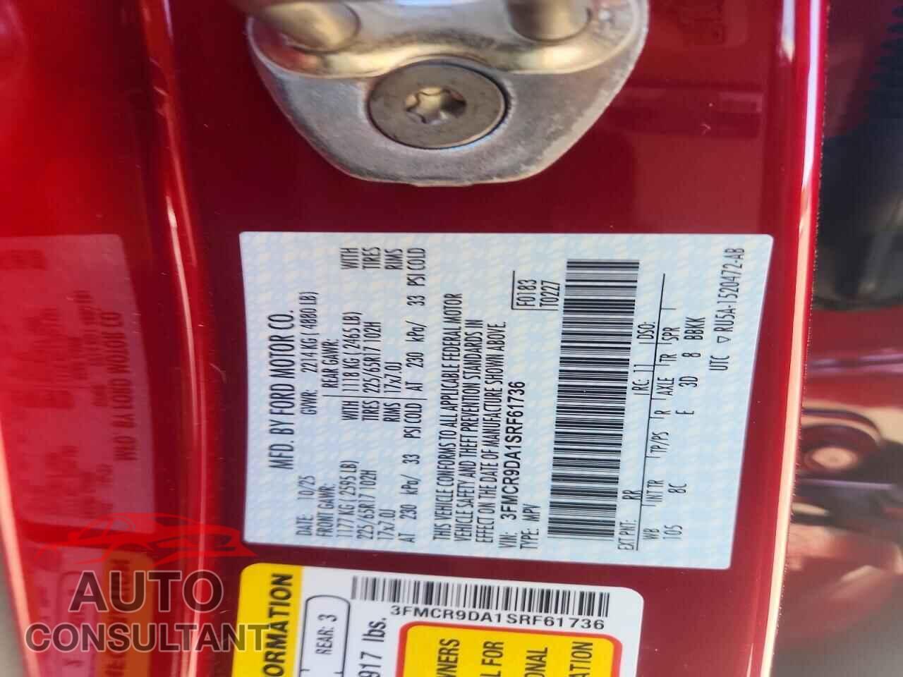 FORD BRONCO 2025 - 3FMCR9DA1SRF61736
