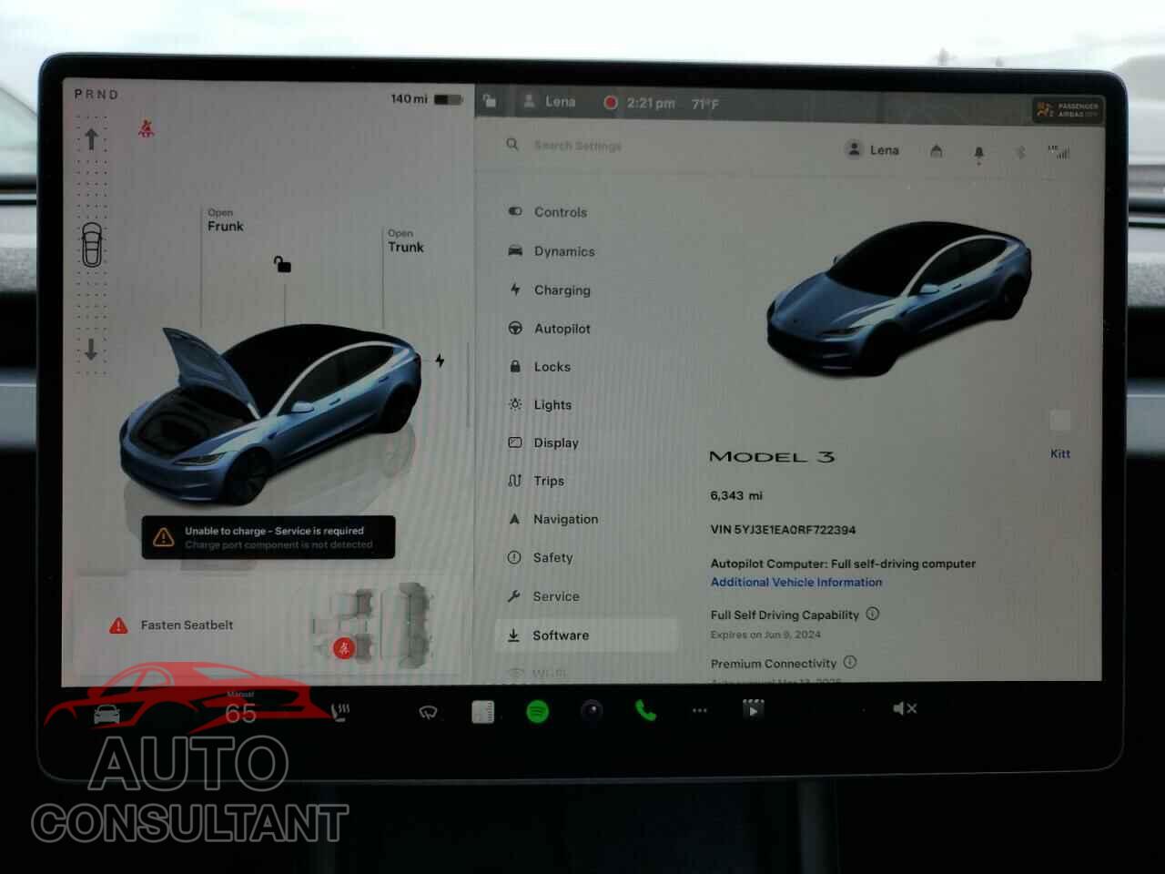 TESLA MODEL 3 2024 - 5YJ3E1EA0RF722394