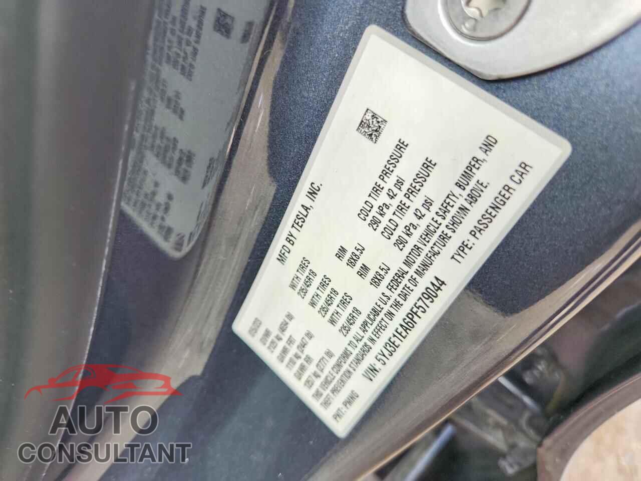 TESLA MODEL 3 2023 - 5YJ3E1EA6PF579044