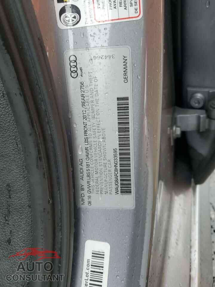 AUDI A6 2017 - WAUG8AFC8HN033595