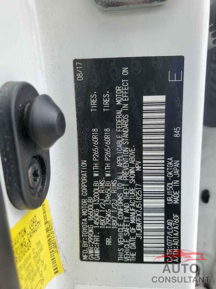LEXUS GX 2018 - JTJBM7FX7J5182517