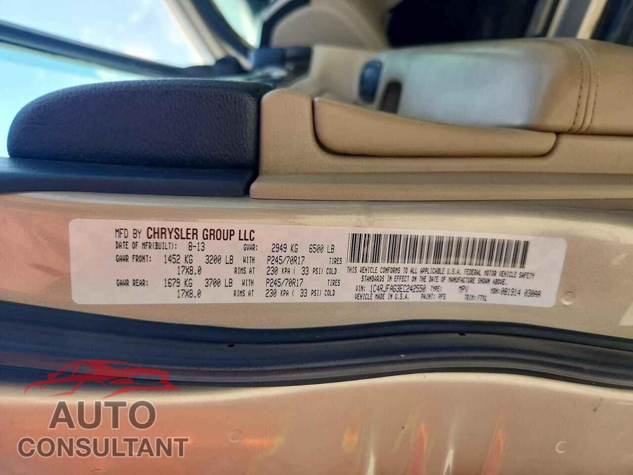 JEEP CHEROKEE 2014 - 1C4RJFAG3EC242550