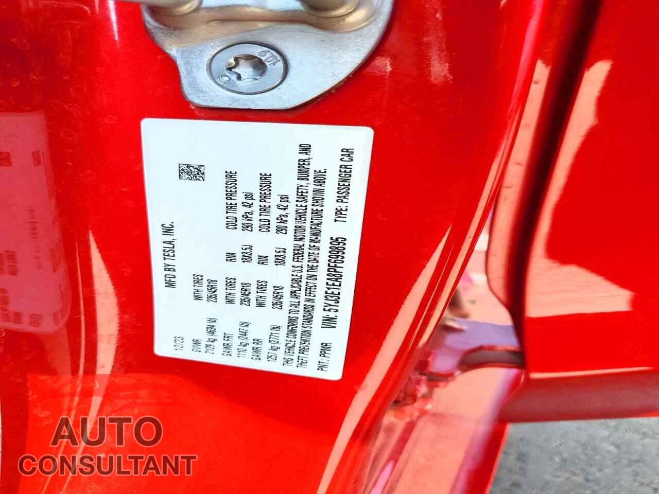 TESLA MODEL 3 2023 - 5YJ3E1EA8PF699895