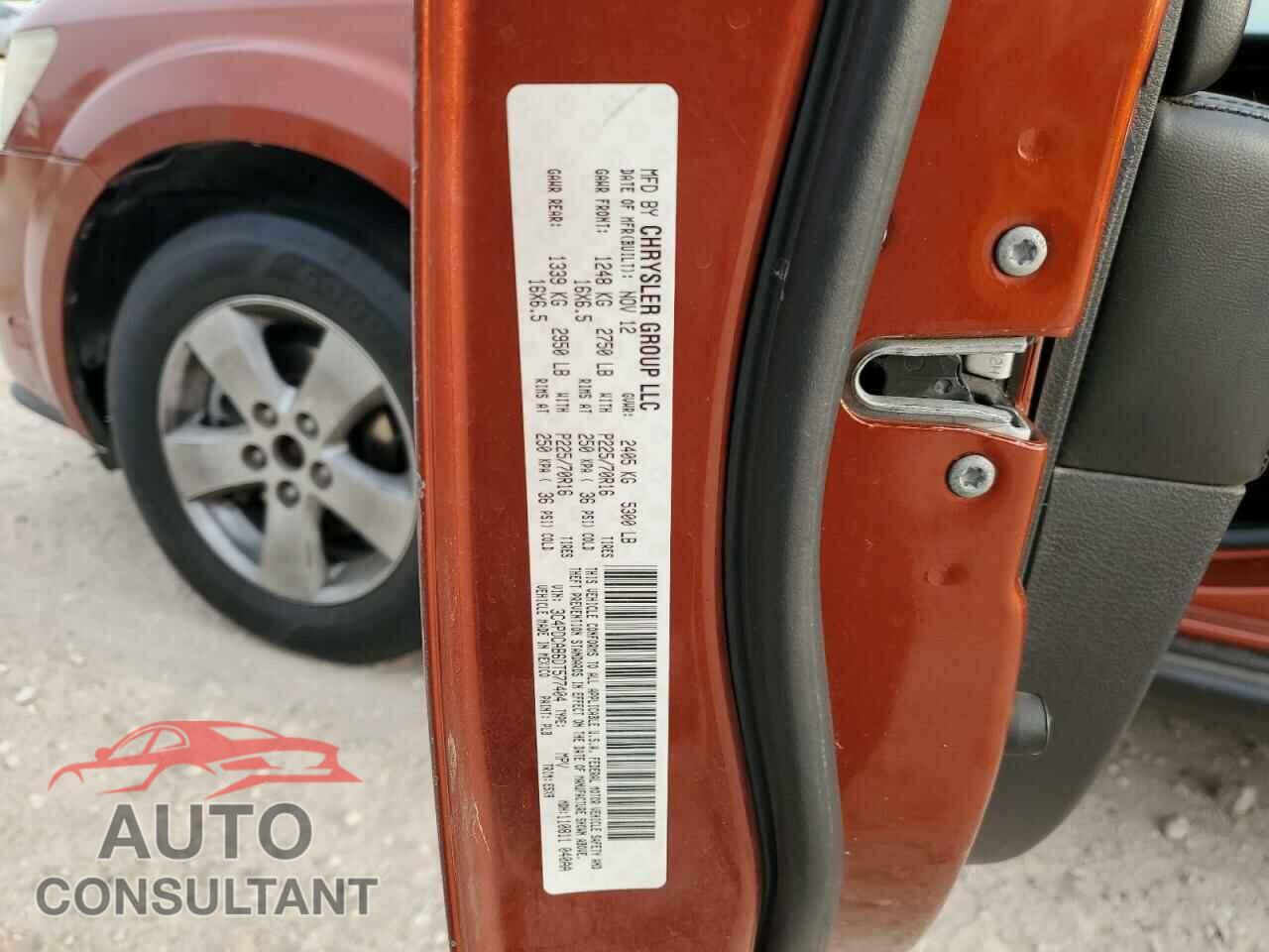 DODGE JOURNEY 2013 - 3C4PDCAB6DT577404