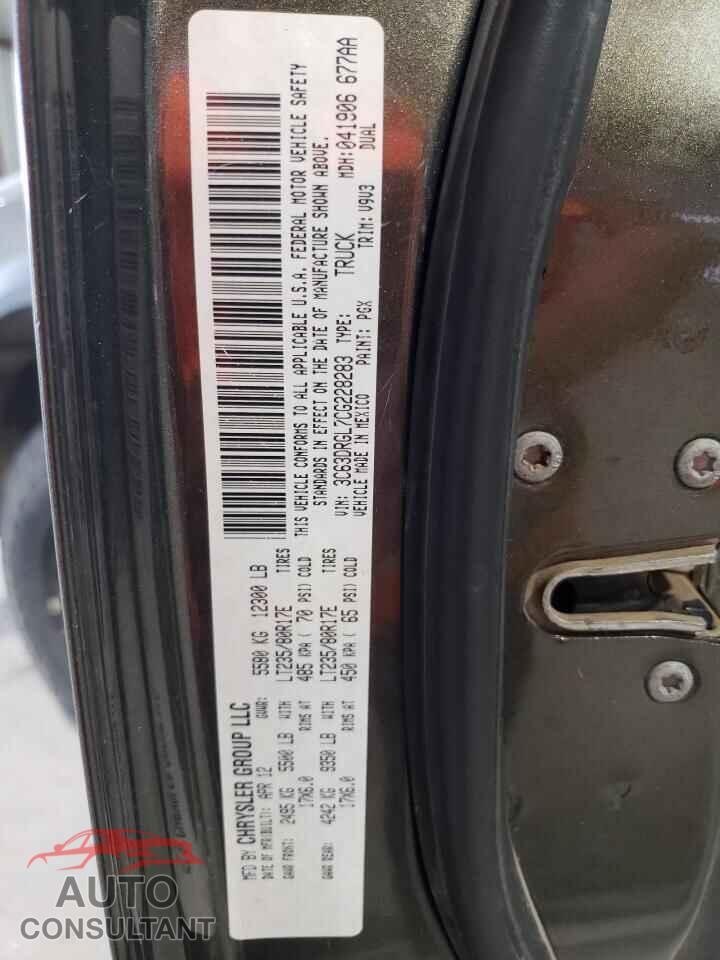 DODGE RAM 3500 2012 - 3C63DRGL7CG228283