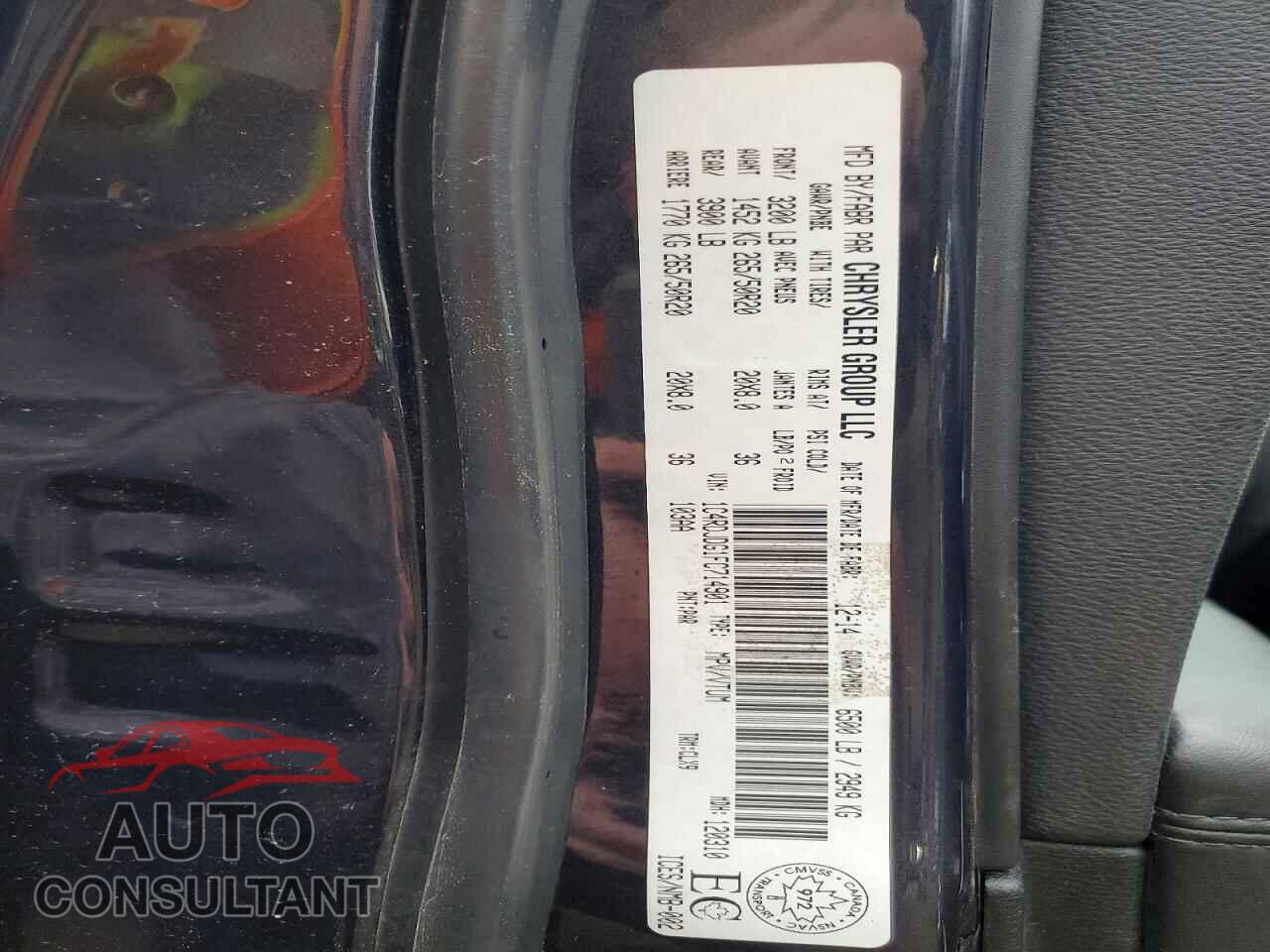 DODGE DURANGO 2015 - 1C4RDJDG1FC714901