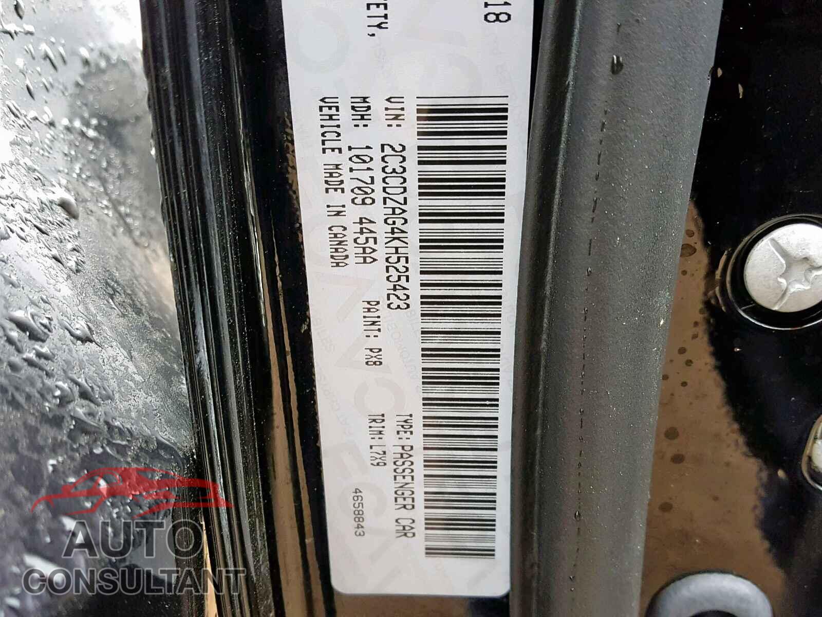 DODGE CHALLENGER 2019 - 2C3CDZAG4KH525423