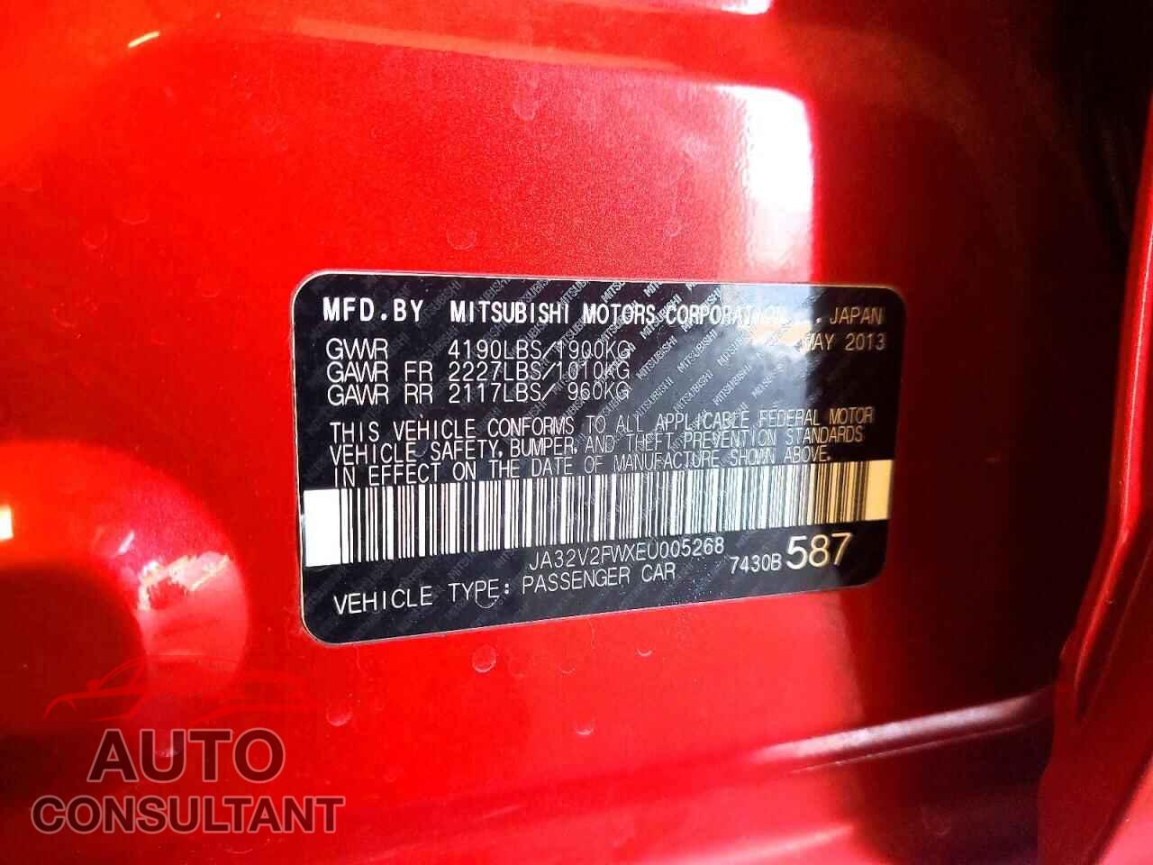 MITSUBISHI LANCER 2014 - JA32V2FWXEU005268