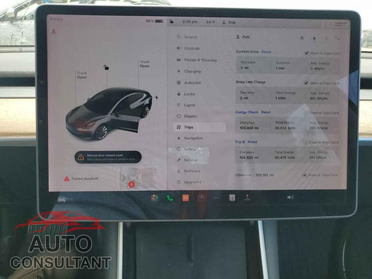 TESLA MODEL 3 2020 - 5YJ3E1EB6LF620193
