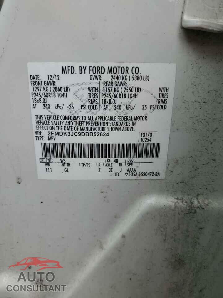 FORD EDGE 2013 - 2FMDK3JC9DBB52624