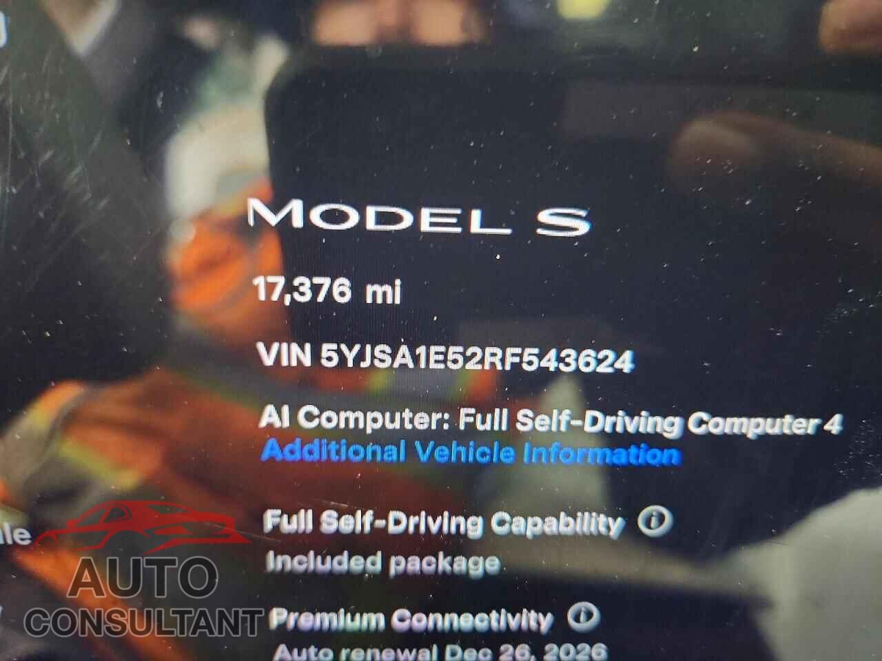 TESLA MODEL S 2024 - 5YJSA1E52RF543624