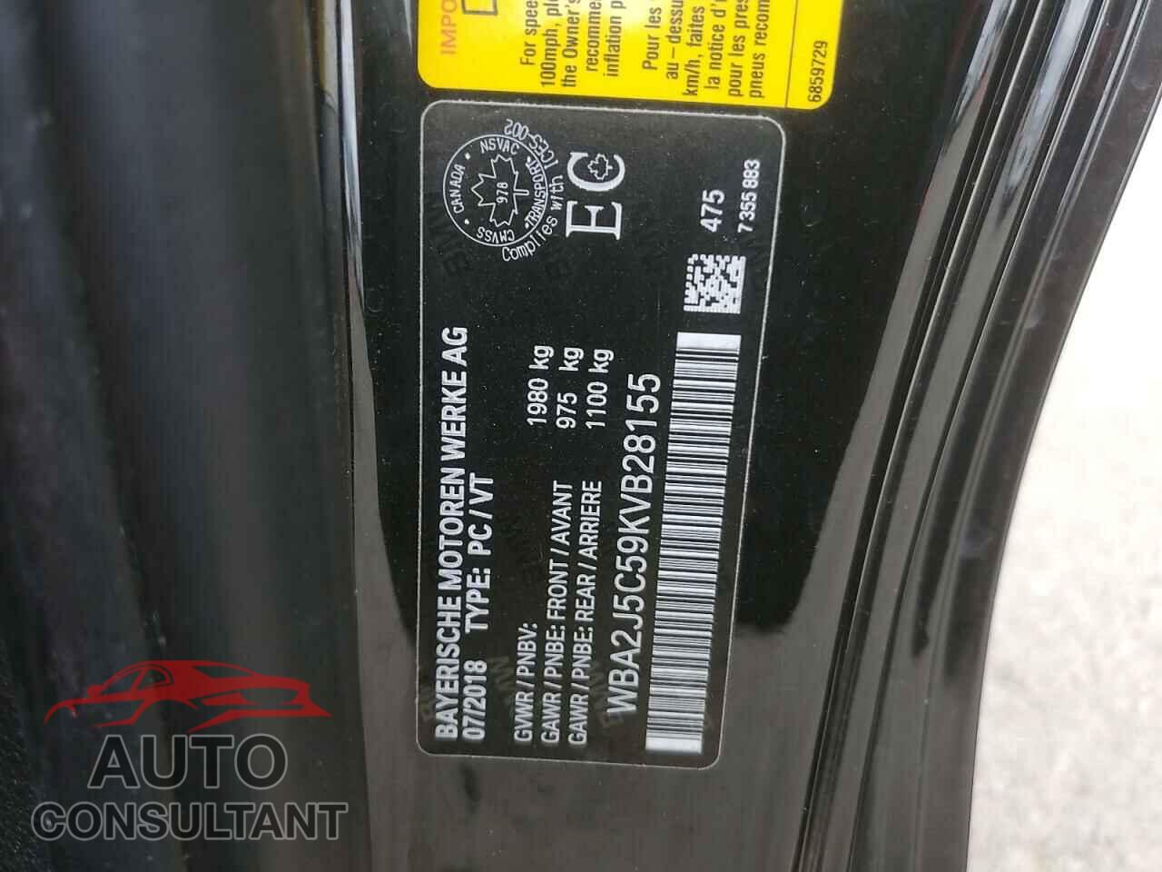 BMW M2 2019 - WBA2J5C59KVB28155
