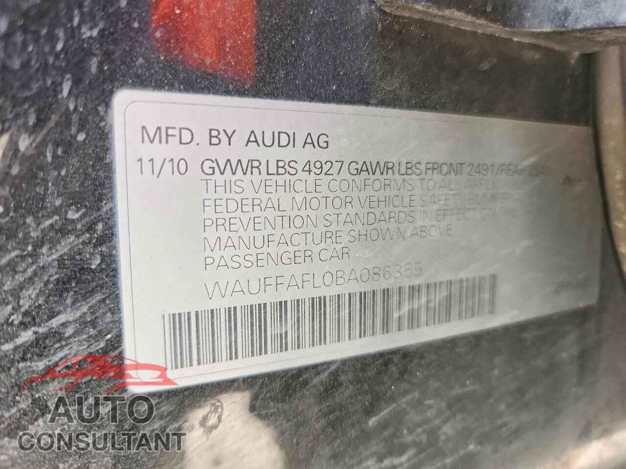 AUDI A4 2011 - WAUFFAFL0BA086355