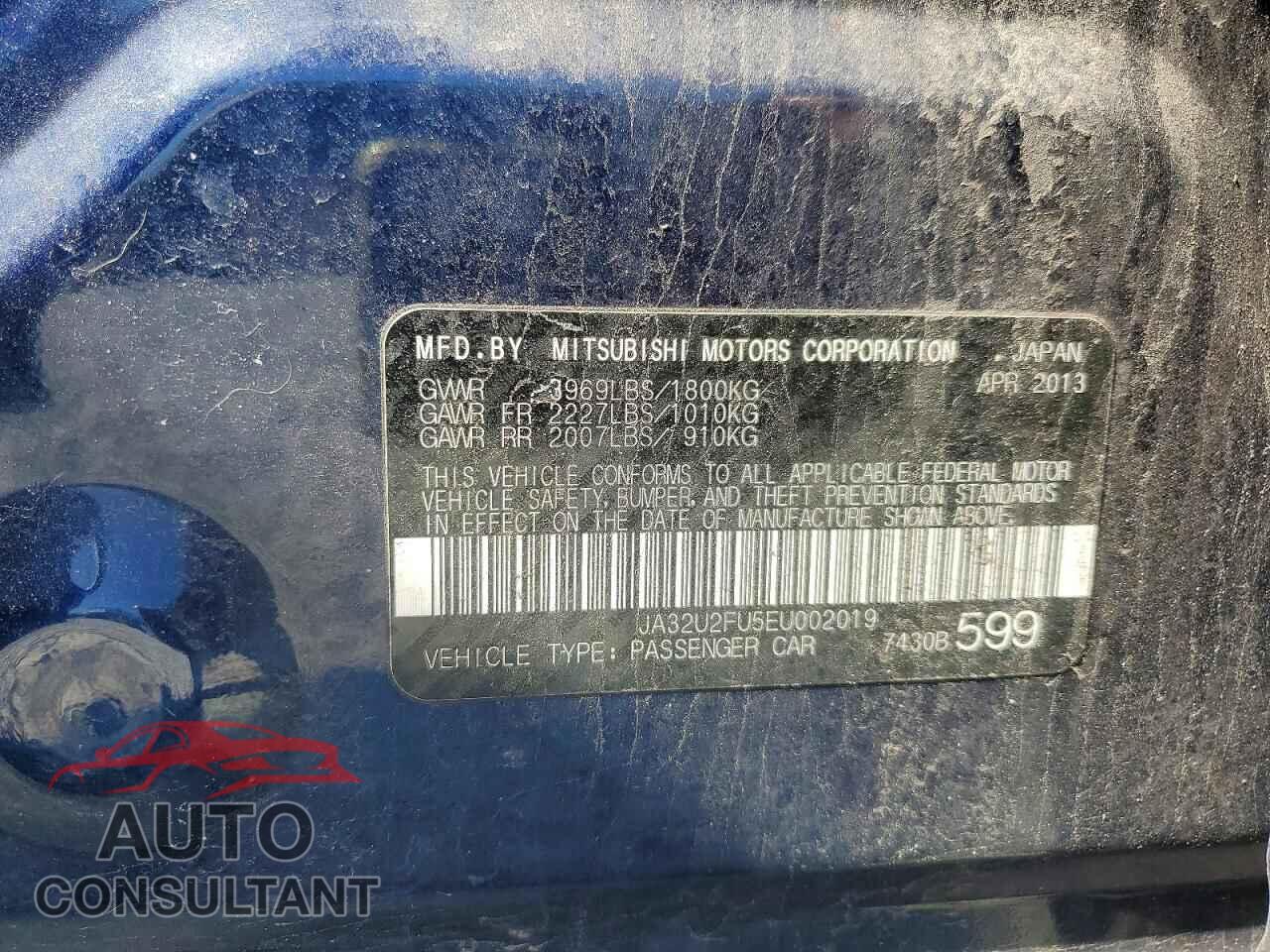 MITSUBISHI LANCER 2014 - JA32U2FU5EU002019