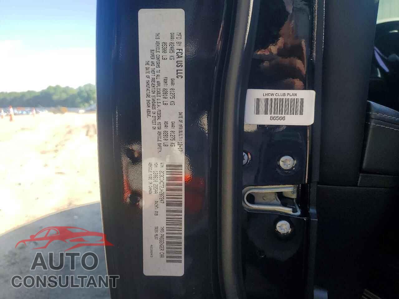 DODGE CHARGER 2018 - 2C3CDXCT2JH207247