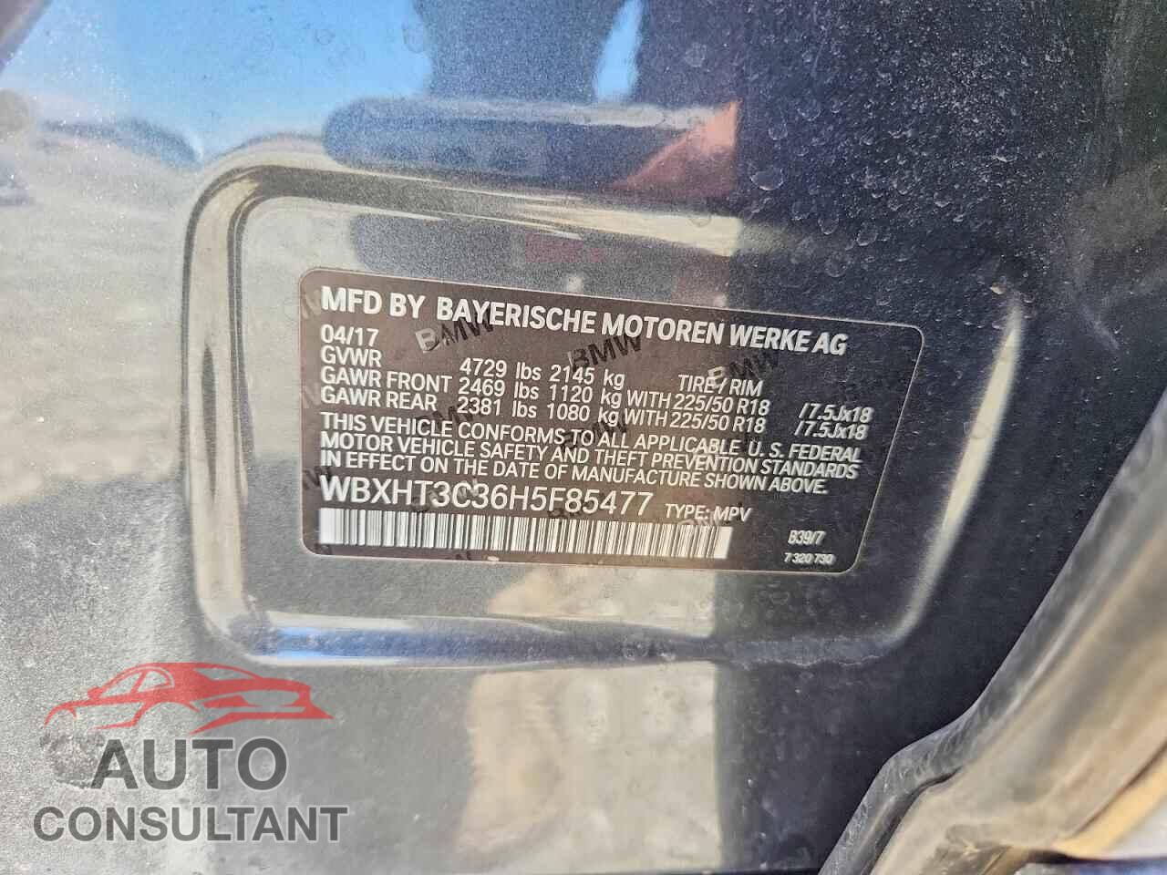 BMW X1 2017 - WBXHT3C36H5F85477