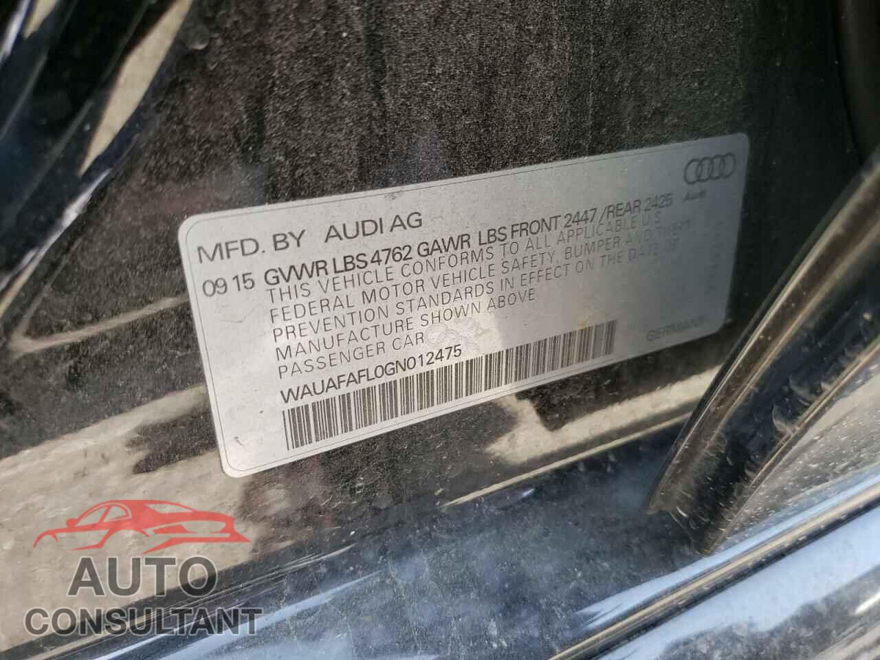 AUDI A4 2016 - WAUAFAFL0GN012475