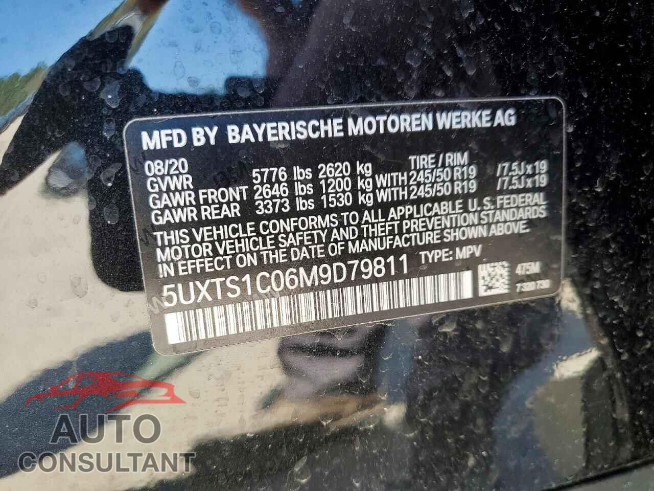 BMW X3 2021 - 5UXTS1C06M9D79811