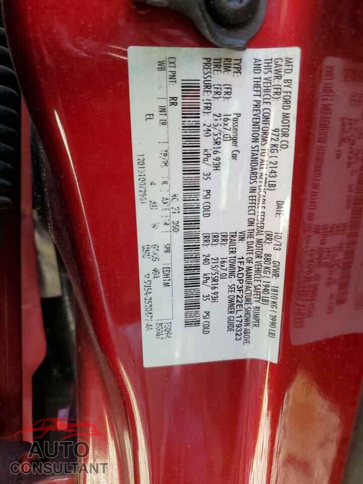FORD FOCUS 2014 - 1FADP3F22EL179323